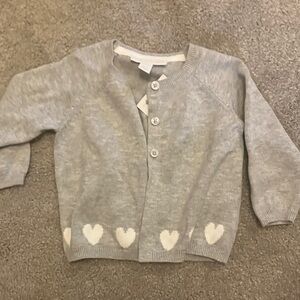 Charming Kids' Gray Heart Sweater